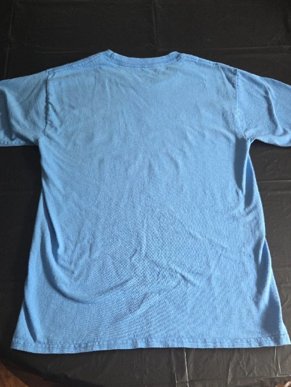 Champion Light Blue Ole Miss Football T-Shirt with Red White Logo - Picture 5 of 5